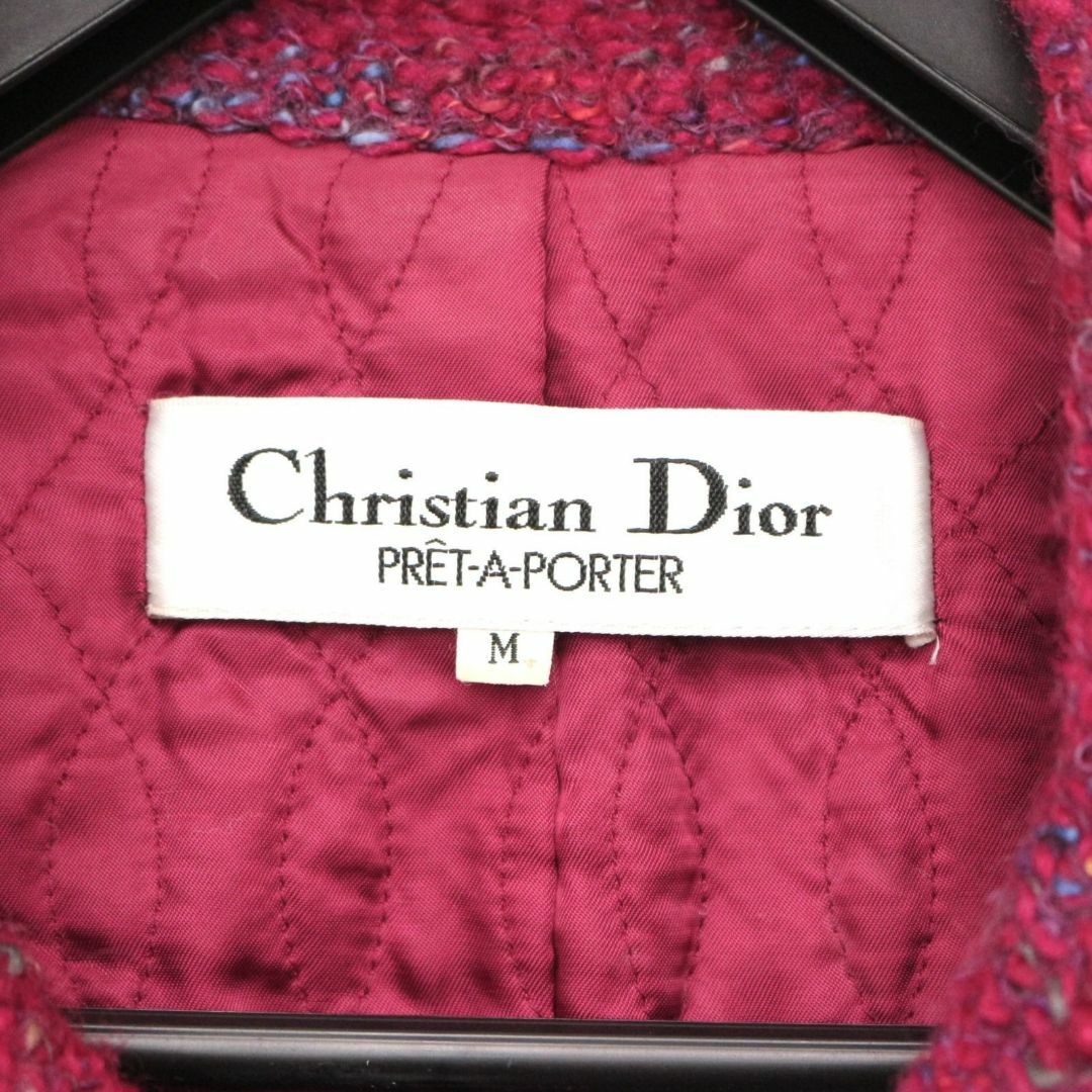 Christian Dior(クリスチャンディオール)のディオール ニット ジャケット セーター トップス プレタポルテ レッド ピンク レディースのトップス(ニット/セーター)の商品写真
