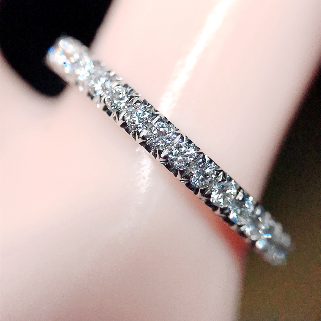 Tiffany & Co.(ティファニー)のティファニー ソレスト フルエタニティ ダイヤモンドリング PT950 ピンキー レディースのアクセサリー(リング(指輪))の商品写真