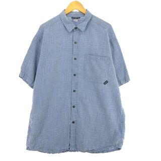 パタゴニア(patagonia)の古着 00年代 パタゴニア Patagonia 53141S7 チェック柄 半袖 リネンシャツ メンズXL /eaa448641(シャツ)