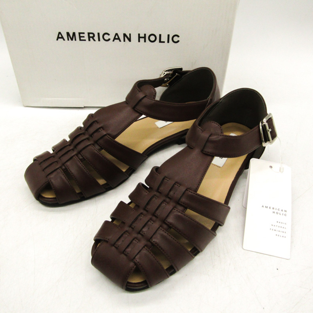 アメリカンホリック グルカサンダル 未使用 ブランド 靴 レディース Mサイズ ブラウン AMERICAN HOLIC レディースの靴/シューズ(サンダル)の商品写真