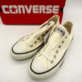 コンバース(CONVERSE)のコンバース スニーカー ローカット 未使用 1SD385 シューズ 靴 白 レディース 23.5サイズ ホワイト CONVERSE(スニーカー)