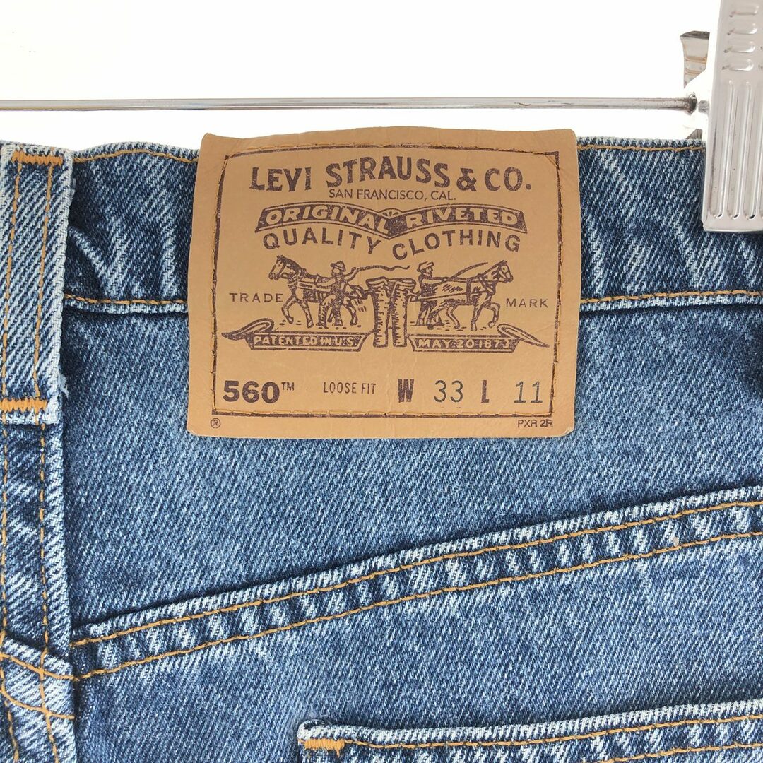 Levi's(リーバイス)の古着 90年代 リーバイス Levi's 560 LOOSE FIT デニムショーツ ハーフパンツ USA製 メンズw33 ヴィンテージ /eaa382586 メンズのパンツ(ショートパンツ)の商品写真