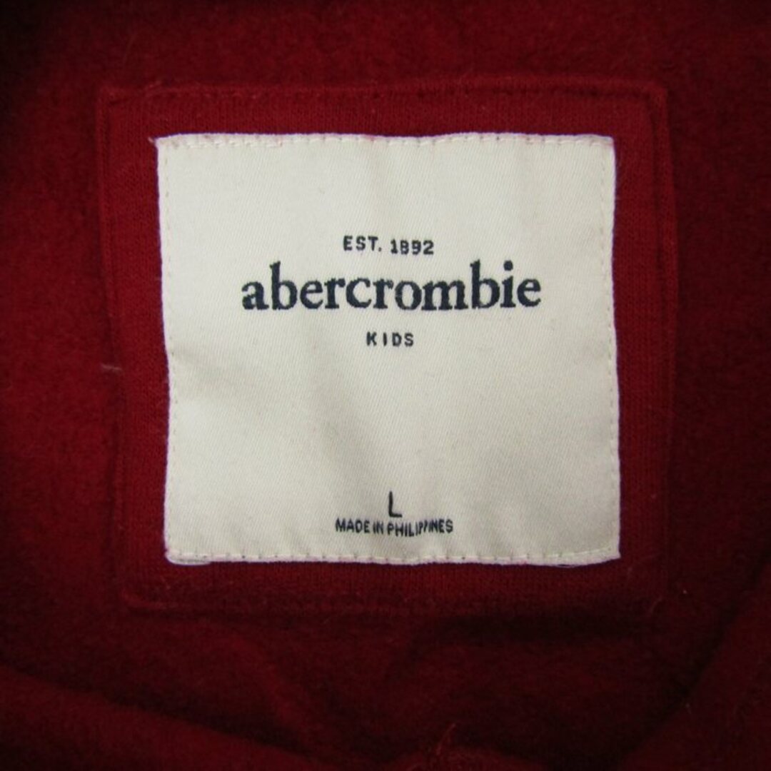 アバクロンビー パーカー トップス スウェット プルオーバー キッズ 男の子用 Lサイズ レッド ABERCROMBIE キッズ/ベビー/マタニティのキッズ服女の子用(90cm~)(Tシャツ/カットソー)の商品写真