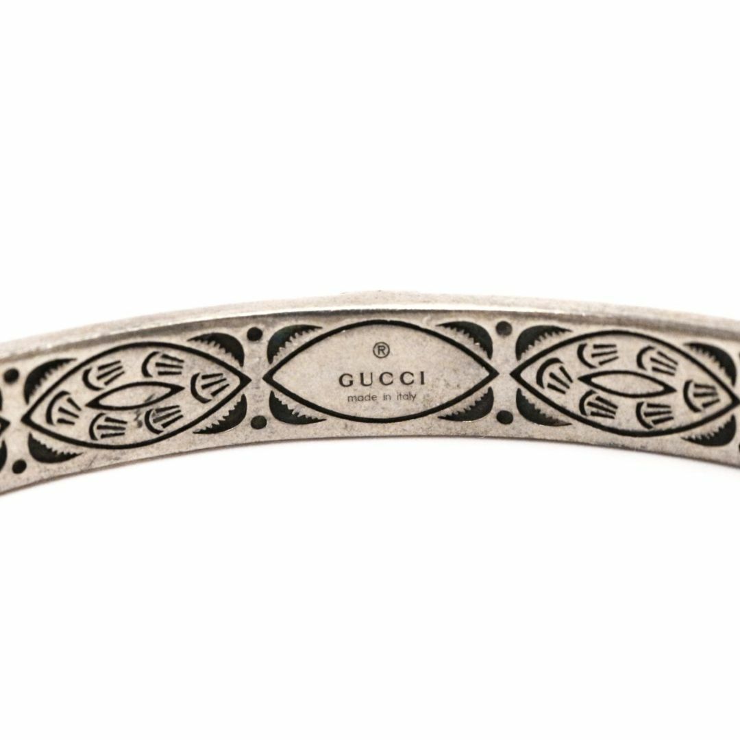 Gucci(グッチ)のグッチ バングル ブレスレット ペイズリー エスニック 銀 シルバー ターコイズ レディースのアクセサリー(ブレスレット/バングル)の商品写真