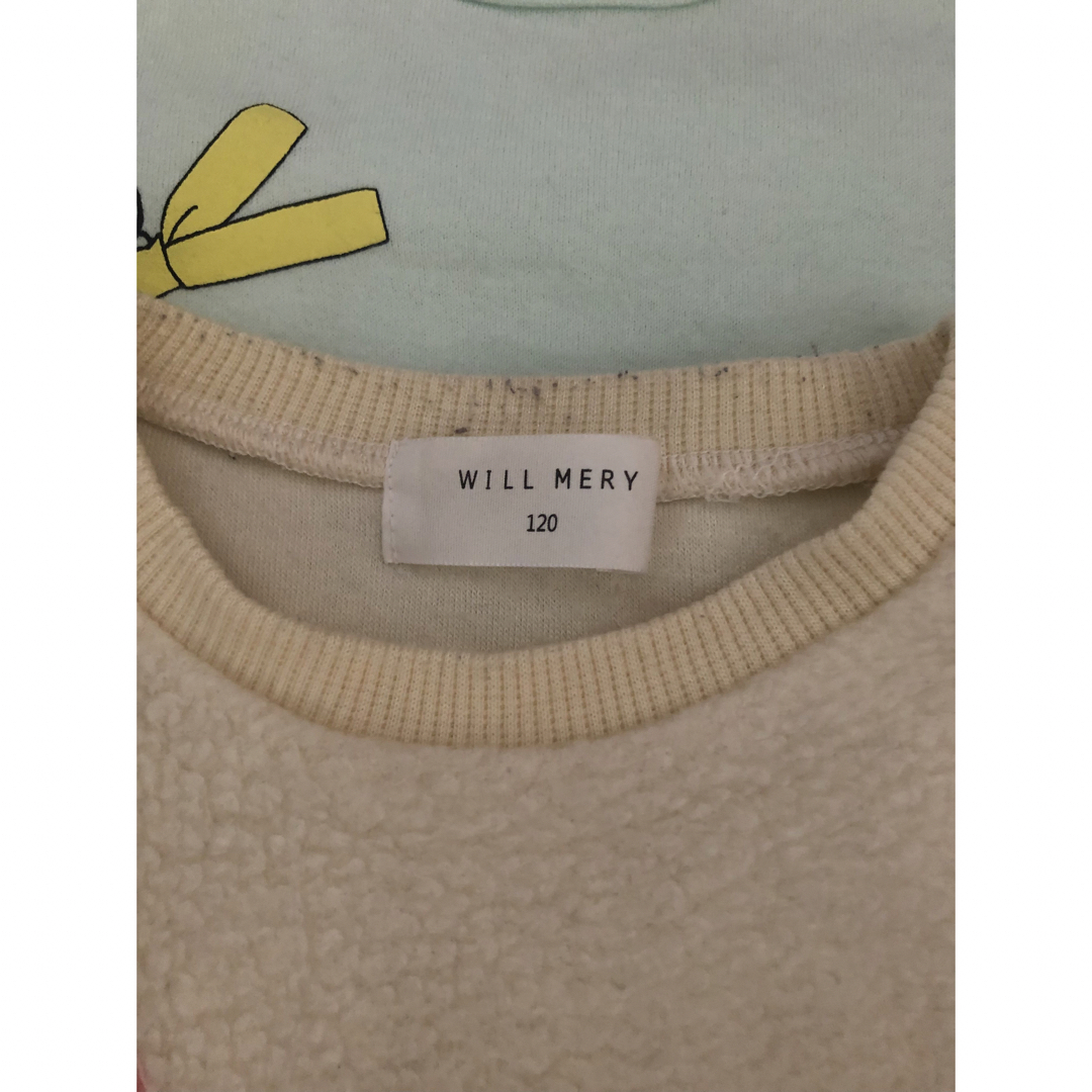 WILL MERY(ウィルメリー)のWILL MERY ウィルメリー　トレーナー　ベルメゾン　120 キッズ/ベビー/マタニティのキッズ服女の子用(90cm~)(Tシャツ/カットソー)の商品写真