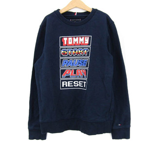 トミーヒルフィガー(TOMMY HILFIGER)のトミーヒルフィガー スウェット トレーナー トップス フロントプリント キッズ 男の子用 152サイズ ネイビー TOMMY HILFIGER(その他)