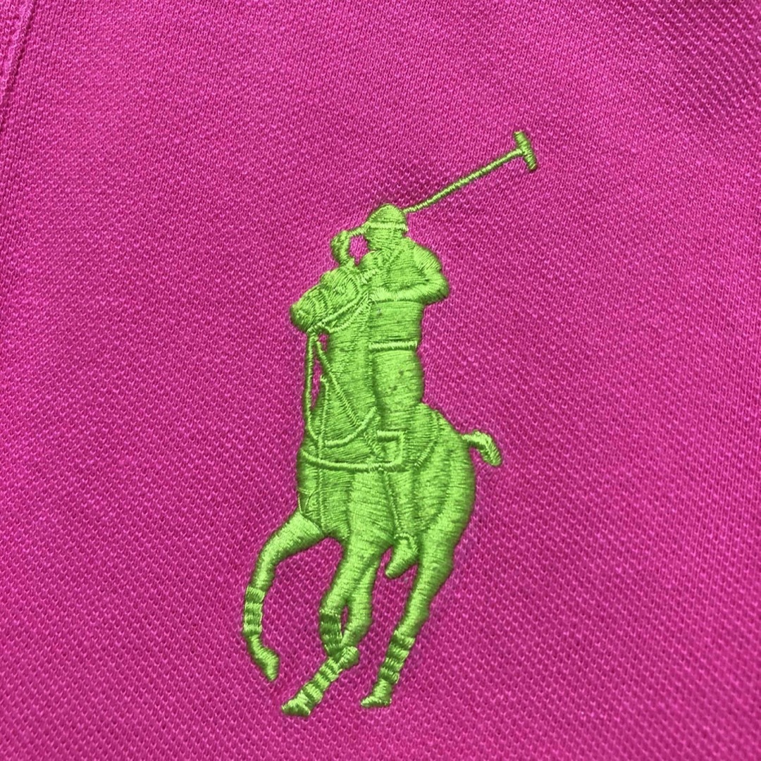 POLO RALPH LAUREN(ポロラルフローレン)のポロラルフローレンのスキニーポロシャツビッグポニーピンクL レディースのトップス(ポロシャツ)の商品写真