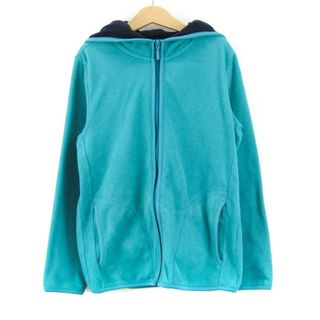 ユニクロ(UNIQLO)のユニクロ パーカー トップス ジップアップ フリース キッズ 男の子用 140サイズ グリーン UNIQLO(Tシャツ/カットソー)