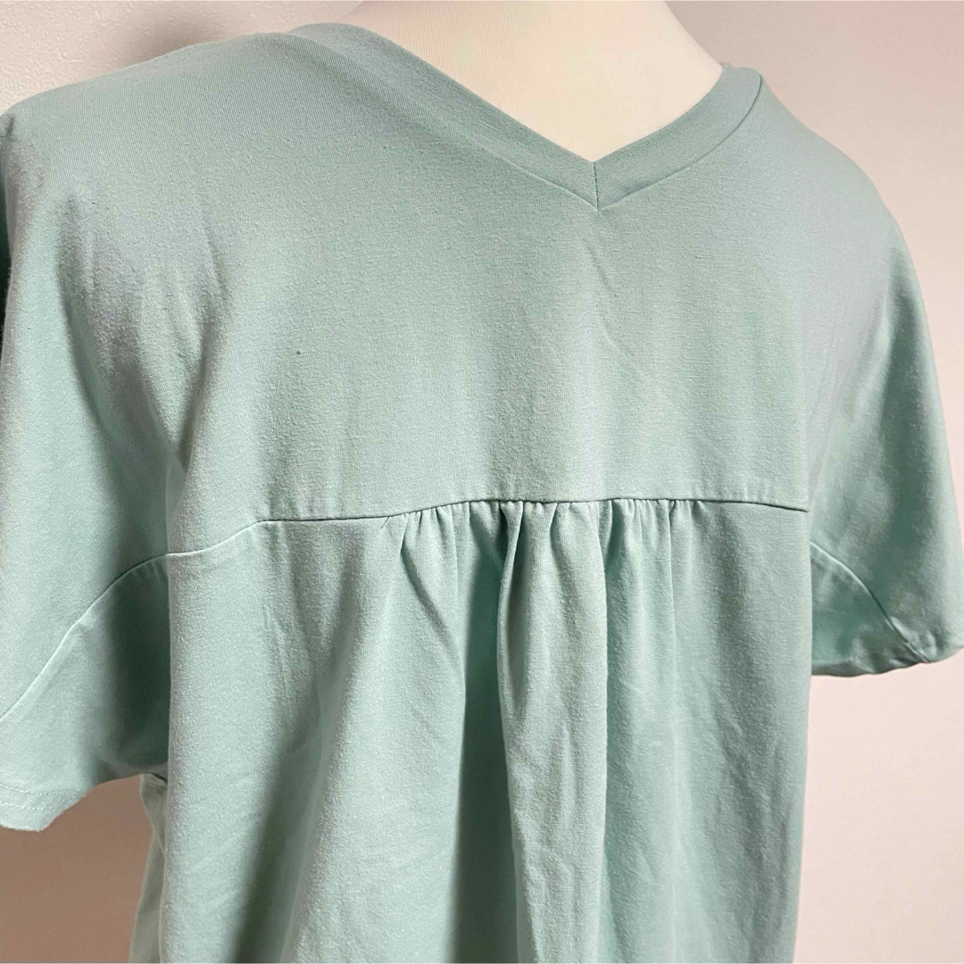URBAN RESEARCH ROSSO(アーバンリサーチロッソ)のアーバンリサーチ ロッソ  バックギャザー Tシャツ ペパーミントグリーン メンズのトップス(Tシャツ/カットソー(半袖/袖なし))の商品写真