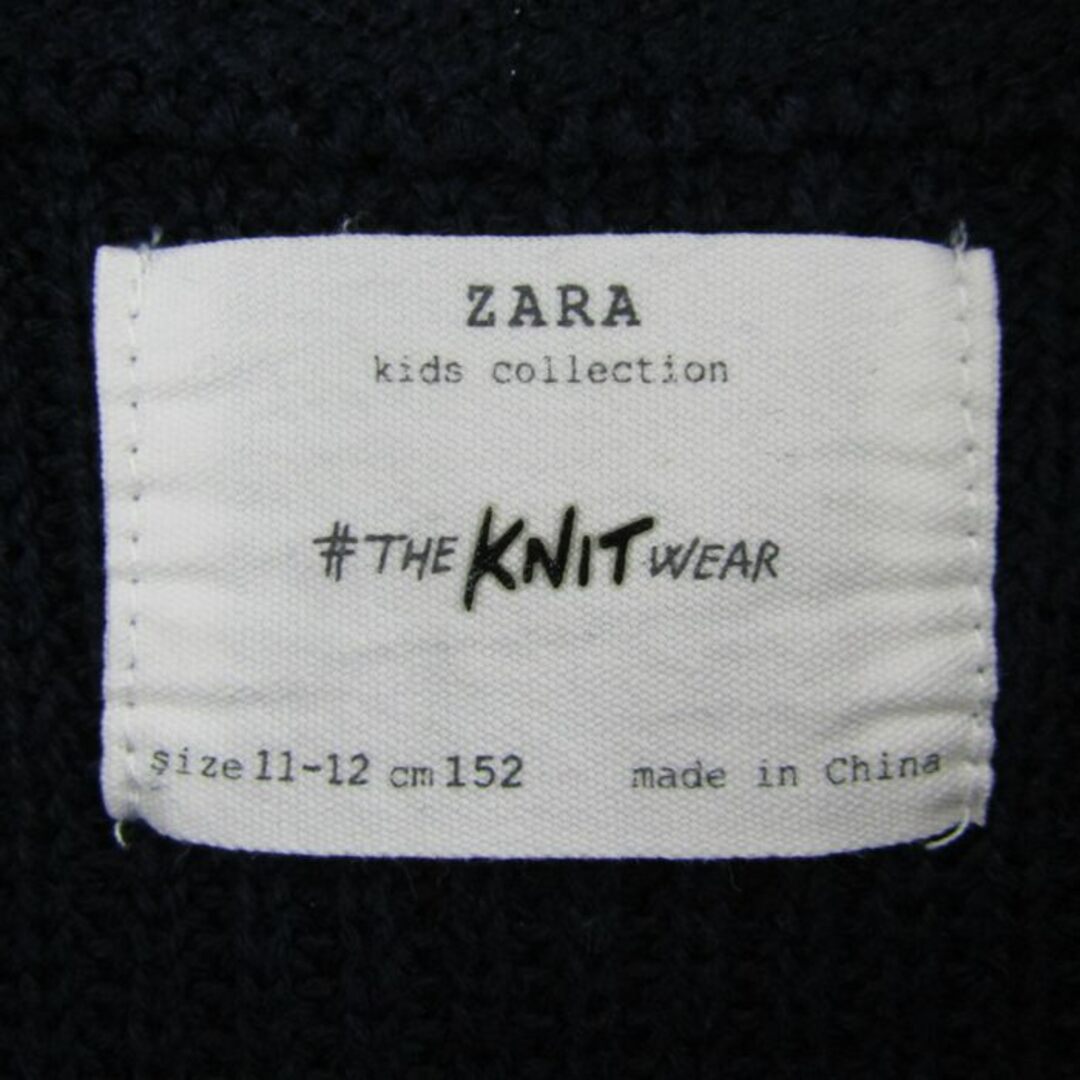 ZARA(ザラ)のザラ セーター トップス 長袖ニット キッズ 女の子用 152cmサイズ ネイビー ZARA キッズ/ベビー/マタニティのキッズ服女の子用(90cm~)(ニット)の商品写真