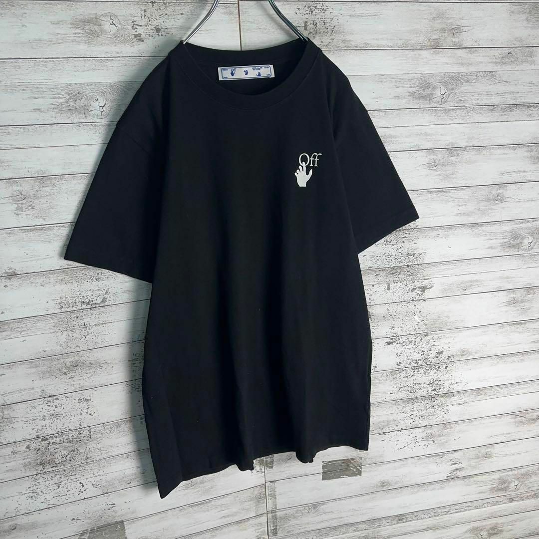 OFF-WHITE(オフホワイト)の9518【QR正規品確認済み】オフホワイト☆バックプリント定番カラーtシャツ美品 メンズのトップス(Tシャツ/カットソー(半袖/袖なし))の商品写真