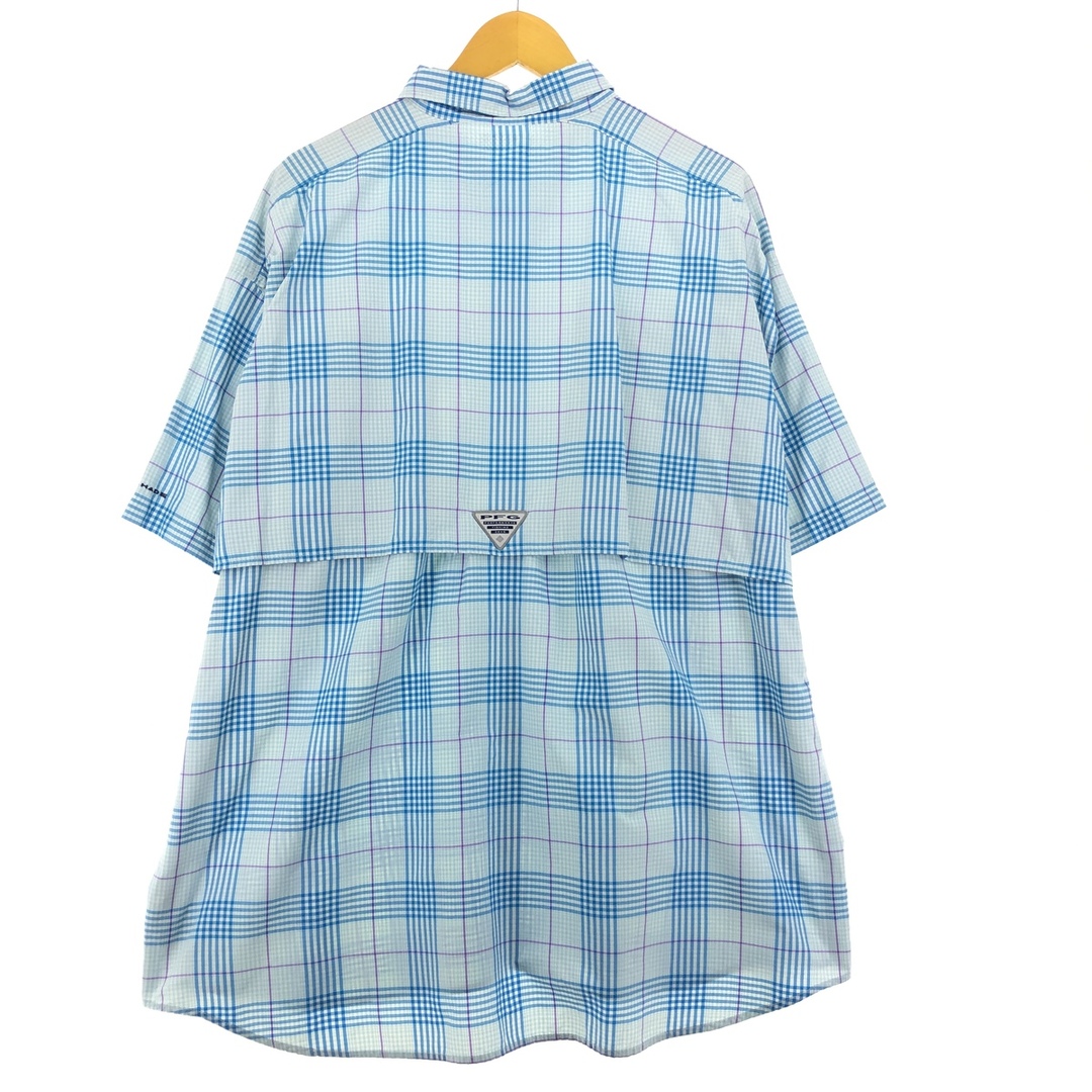 Columbia(コロンビア)の古着 コロンビア Columbia PFG ボタンダウン チェック柄 半袖 フィッシングシャツ メンズXXL ボタンダウン /eaa447516 メンズのトップス(シャツ)の商品写真