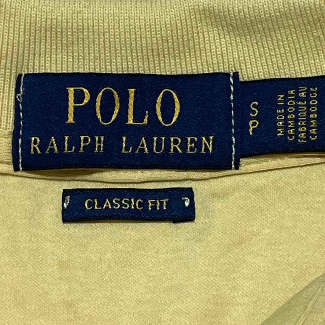 POLO RALPH LAUREN(ポロラルフローレン)のポロラルフローレン 半袖ポロシャツ 無地 イエロー ポニー刺繍 夏物古着bh6 メンズのトップス(ポロシャツ)の商品写真