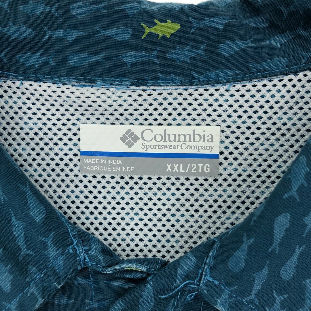 Columbia(コロンビア)の古着 コロンビア Columbia PFG 魚柄 半袖 フィッシングシャツ メンズXXL /eaa447517 メンズのトップス(シャツ)の商品写真