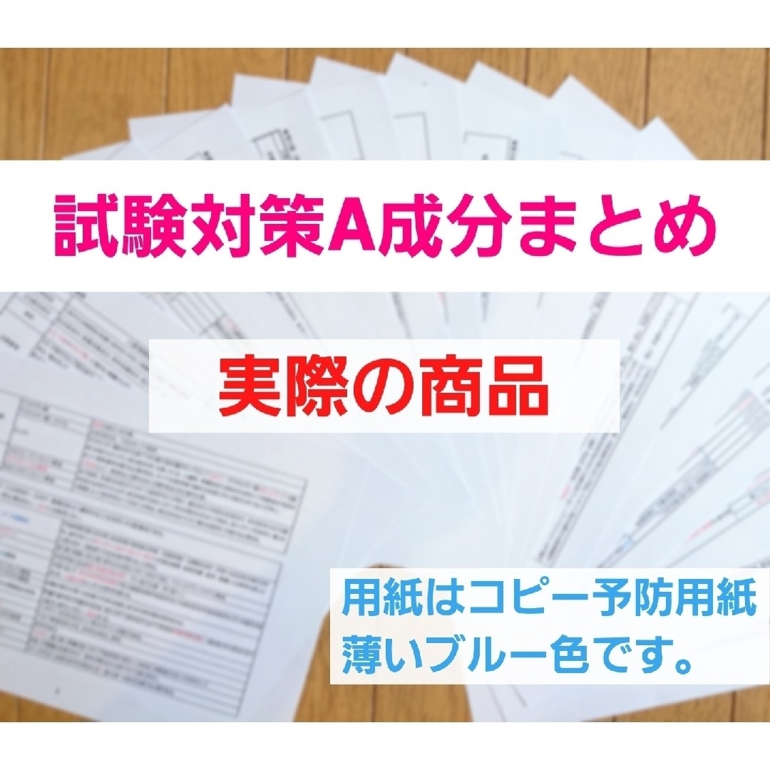 北海道・東北ブロック試験対策A 成分まとめ 登録販売者 テキスト エンタメ/ホビーの本(語学/参考書)の商品写真