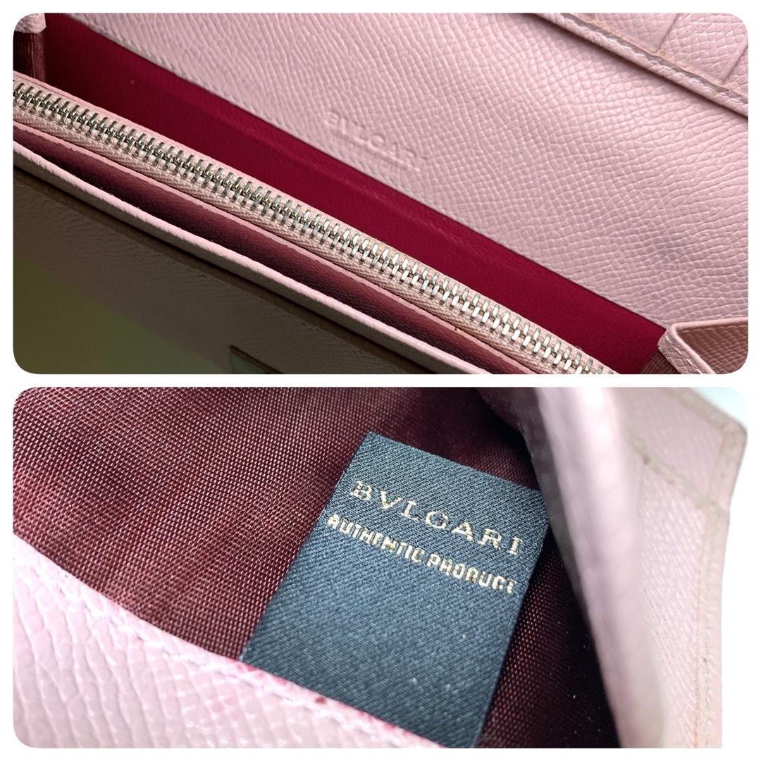 BVLGARI(ブルガリ)のＭ　BVLGARI ロゴクリップレザー長財布 レディースのファッション小物(財布)の商品写真