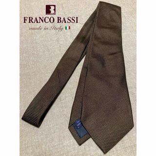 フランコバッシ(FRANCO BASSI)の【美品】FRANCO BASSI／フランコバッシ／フレスコタイ／ダークブラウン(ネクタイ)