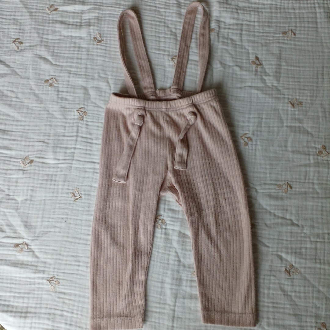 サスペンダー付きスパッツ キッズ/ベビー/マタニティのベビー服(~85cm)(パンツ)の商品写真