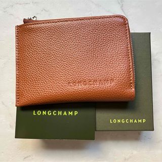 ロンシャン(LONGCHAMP)のロンシャン フローネ カードケース コインケース キャラメル ブラウン(コインケース/小銭入れ)