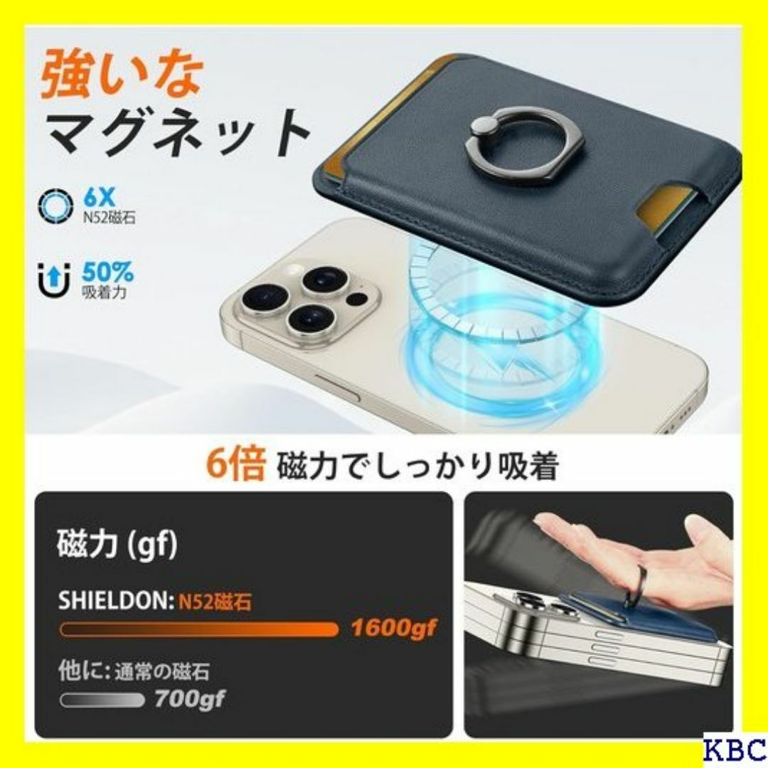 SHIELDON ウォレットケース カードケース カー e イビーブルー 141 スマホ/家電/カメラのスマホ/家電/カメラ その他(その他)の商品写真