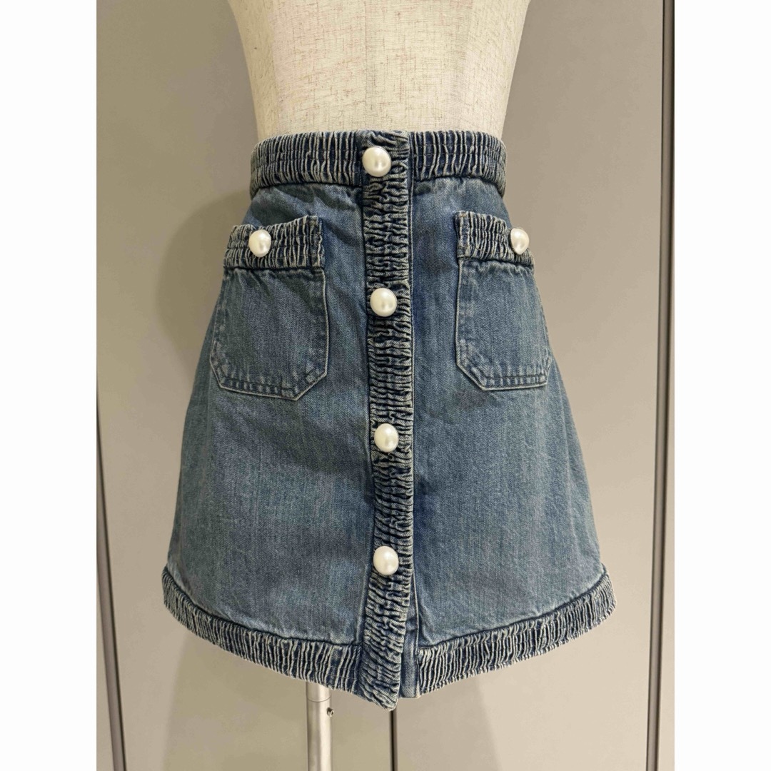 miumiu(ミュウミュウ)のmiumiuデニムスカート レディースのスカート(ひざ丈スカート)の商品写真