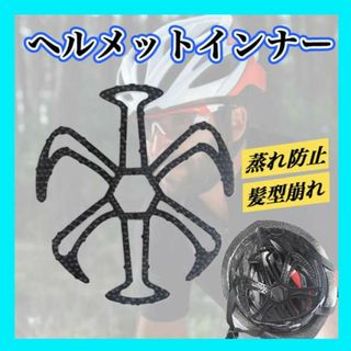 ヘルメットインナー エアーヘッド ベンチレーション 崩れ防止 バイク 自転車(ヘルメット/シールド)