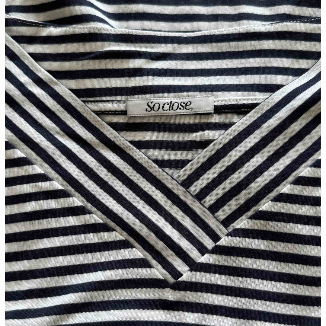 新品♬ ボーダーTシャツ レディースのトップス(Tシャツ(長袖/七分))の商品写真