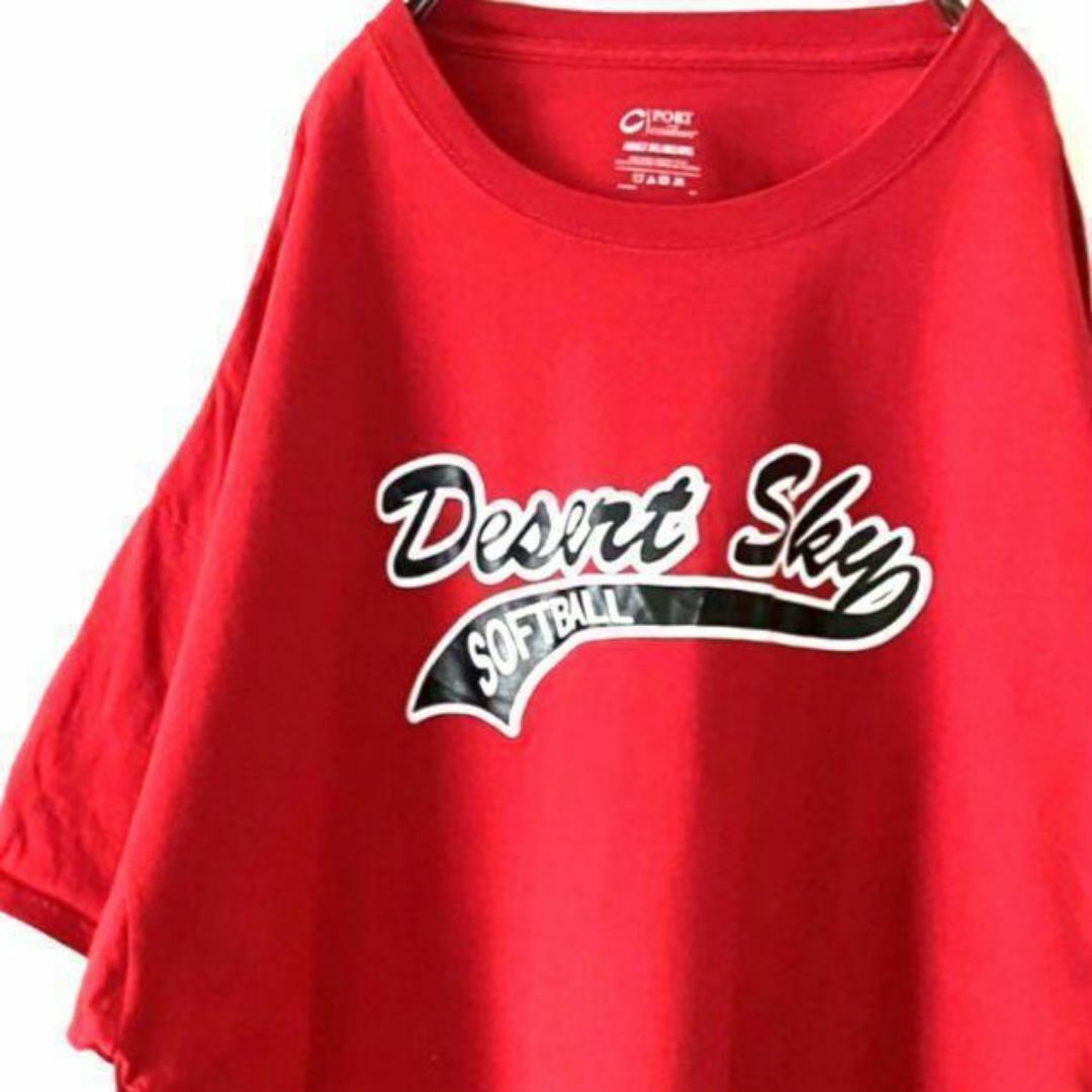 ポート&カンパニー Desert Sky Tシャツ 3XL レッド 赤 古着 メンズのトップス(Tシャツ/カットソー(半袖/袖なし))の商品写真