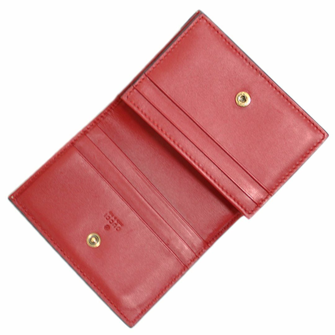 Gucci(グッチ)のグッチ 財布 476050 GUCCI GGスプリーム 二つ折り財布 チェリー コンパクトウォレット ベージュxレッド T-YJ05943 レディースのファッション小物(財布)の商品写真