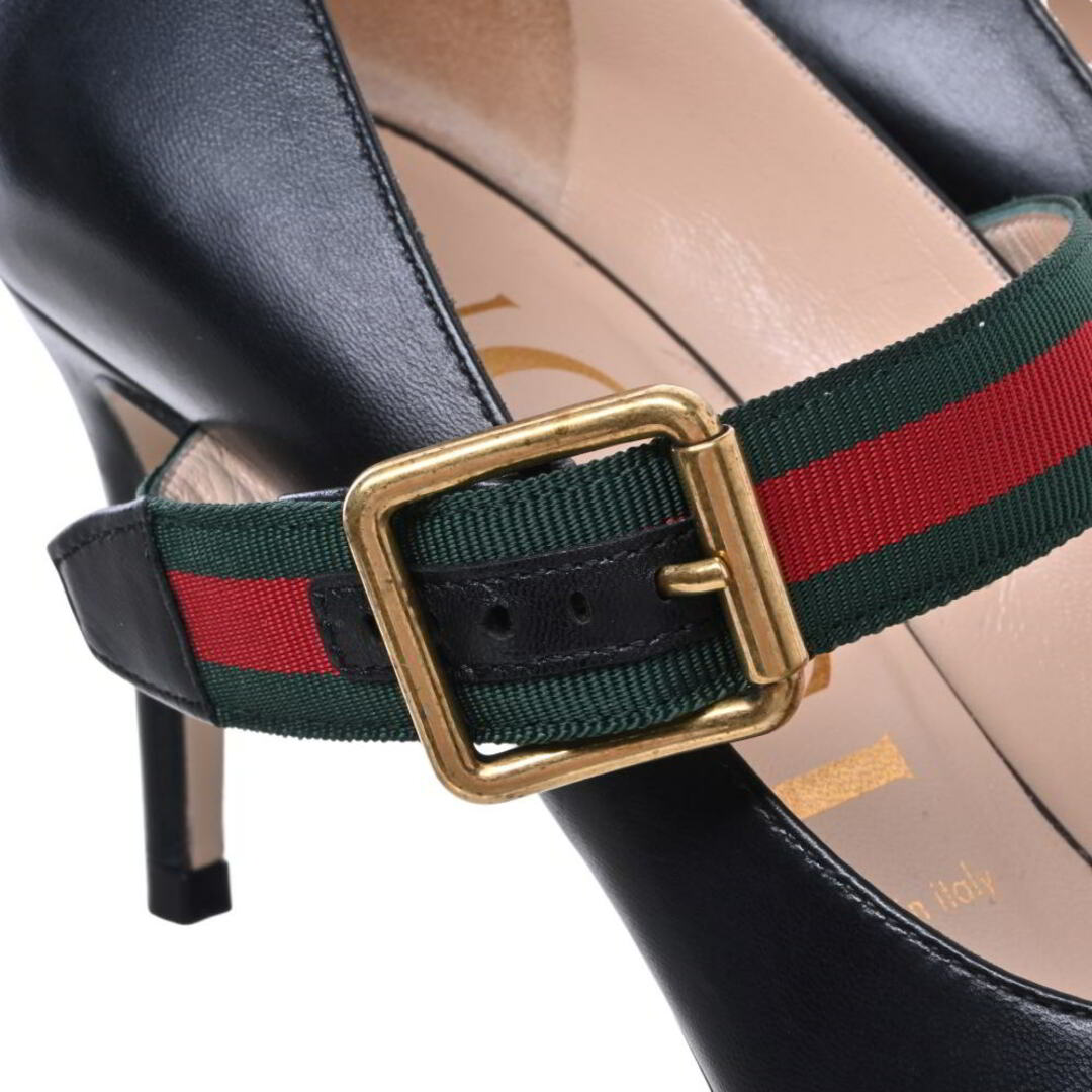 Gucci(グッチ)のGUCCI ウェブライン  レザー パンプス レディースの靴/シューズ(ハイヒール/パンプス)の商品写真