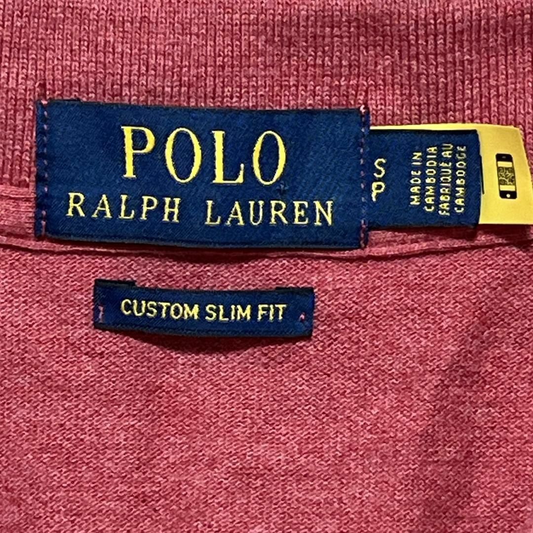 POLO RALPH LAUREN(ポロラルフローレン)のポロラルフローレン 半袖ポロシャツ 無地レッド ポニー刺繍 夏物古着 bh8 メンズのトップス(ポロシャツ)の商品写真