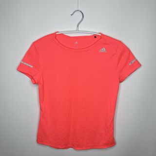 アディダス(adidas)のアディダス　ランニング　速乾　Tシャツ Ｓ　蛍光ピンク(Tシャツ(半袖/袖なし))