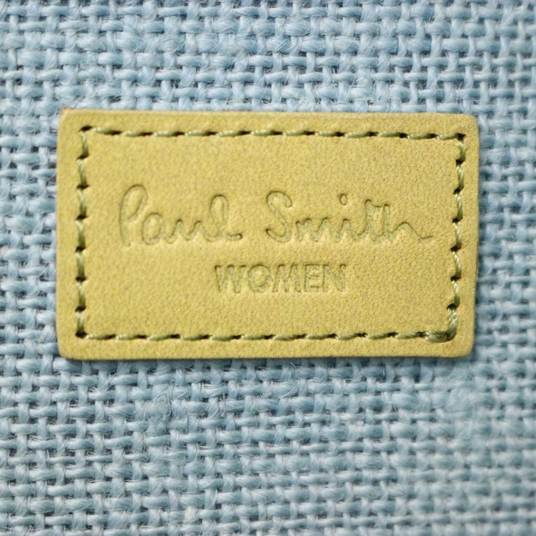 Paul Smith(ポールスミス)のポールスミス ハンドバッグ リングハンドル バイカラー ヘンプ レザー ブルー レディースのバッグ(ハンドバッグ)の商品写真