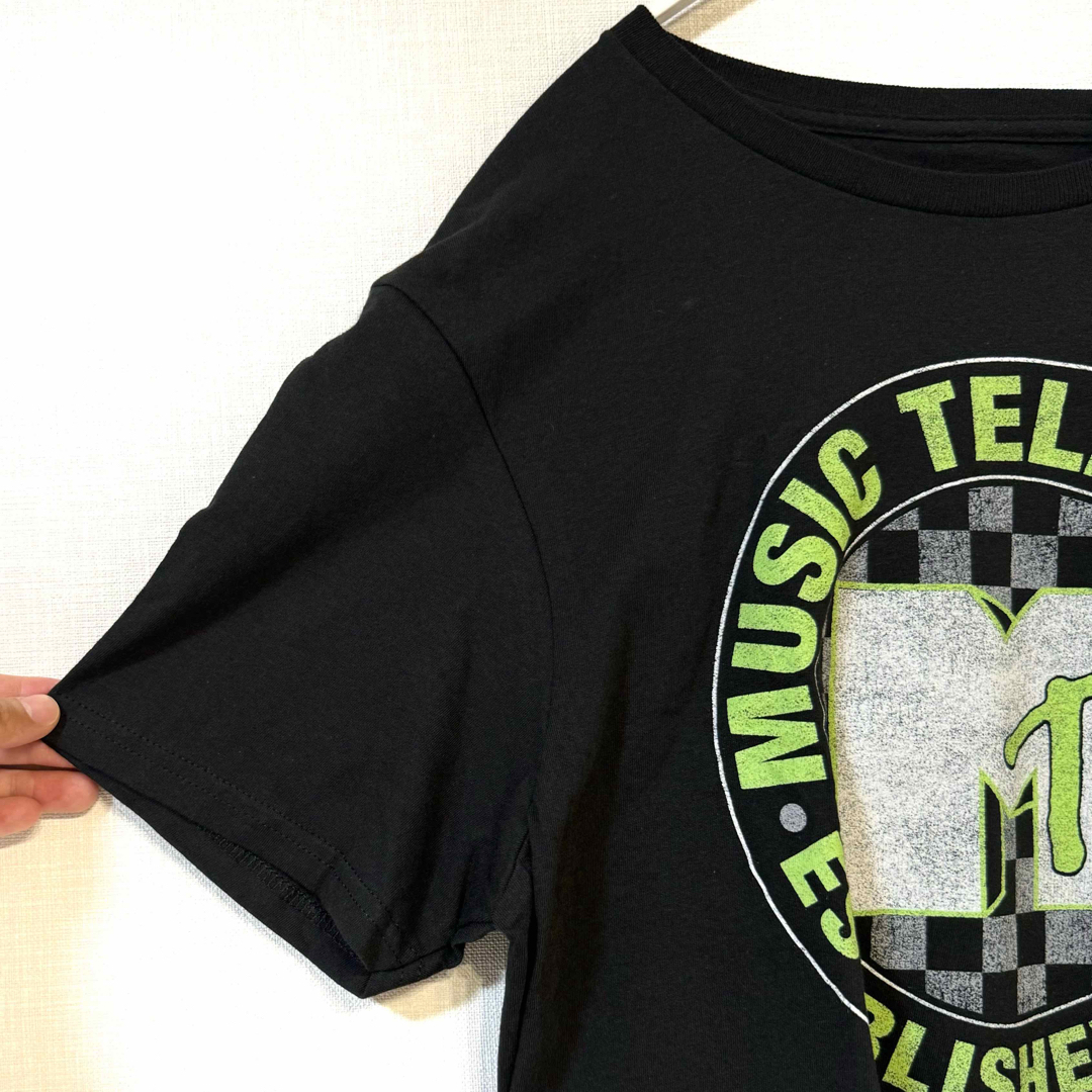 MTV(エムティーヴィー)のMTV Tシャツ 古着 ブラック ヴィンテージ ミュージック M コットン ロゴ メンズのトップス(Tシャツ/カットソー(半袖/袖なし))の商品写真