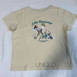 ユニクロ(UNIQLO)のユニクロ ディズニー バンビ 半袖Tシャツ 130(Tシャツ/カットソー)