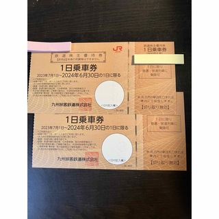JR九州 株主優待券　2枚　2024.6.30まで(鉄道乗車券)