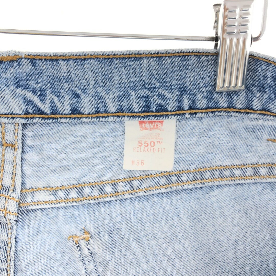 Levi's(リーバイス)の古着 リーバイス Levi's 550 RELAXED FIT オレンジタブ デニムショーツ ショートパンツ USA製 メンズw36 /eaa382444 メンズのパンツ(ショートパンツ)の商品写真