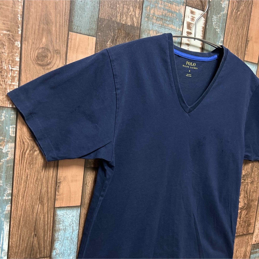 POLO RALPH LAUREN(ポロラルフローレン)のPolo Ralph Lauren Vネックシャツ　サイズ:S ネイビー　 メンズのトップス(Tシャツ/カットソー(半袖/袖なし))の商品写真