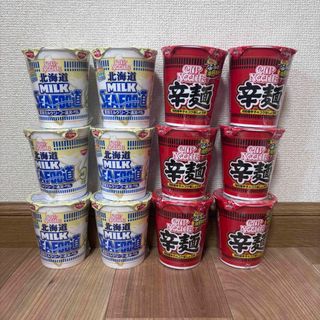 日清食品 - カップヌードル　北海道ミルク　辛麺　まとめ　12個　日清