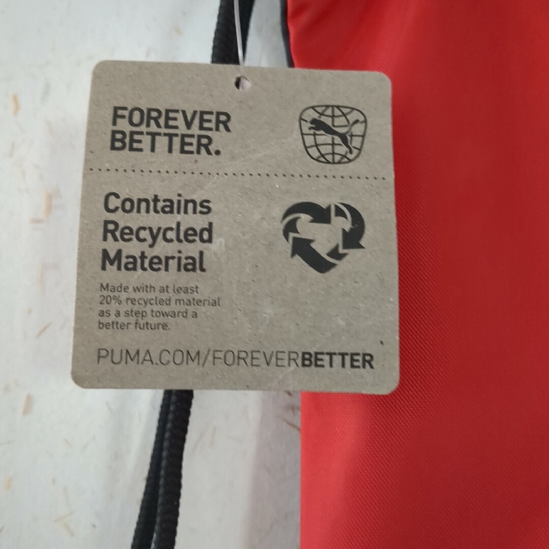 PUMA(プーマ)のPUMA　ナップサック　赤　16L キッズ/ベビー/マタニティのこども用バッグ(リュックサック)の商品写真