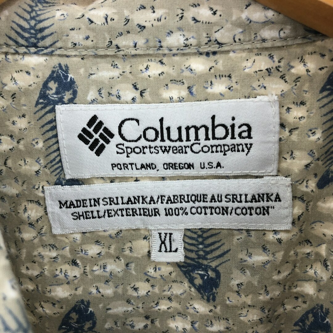 Columbia(コロンビア)の古着 00年代 コロンビア Columbia 魚柄 ハワイアンアロハシャツ メンズXL /eaa447436 メンズのトップス(シャツ)の商品写真