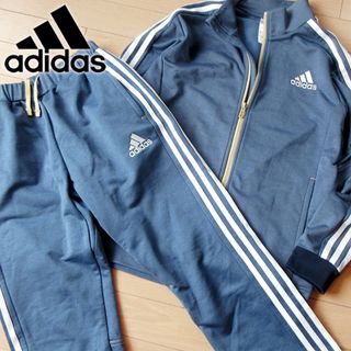 アディダス(adidas)の美品 160 アディダス ジャージ上下セットアップ デニム風(ジャケット/上着)