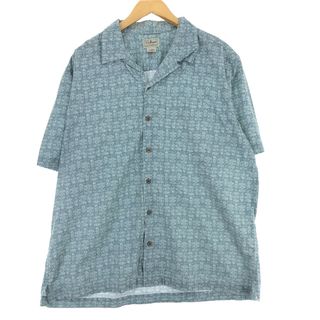 L.L.Bean - 古着 00年代 エルエルビーン L.L.Bean 総柄 魚柄 オープンカラー ハワイアンアロハシャツ メンズL /eaa447437