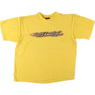 ハーレーダビッドソン(Harley Davidson)の古着 00年代 ハーレーダビッドソン Harley-Davidson モーターサイクル バイクTシャツ USA製 メンズXXL /eaa447882(Tシャツ/カットソー(半袖/袖なし))