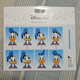 ドナルド ディズニー ストア ステッカー 証明写真風 シール(キャラクターグッズ)