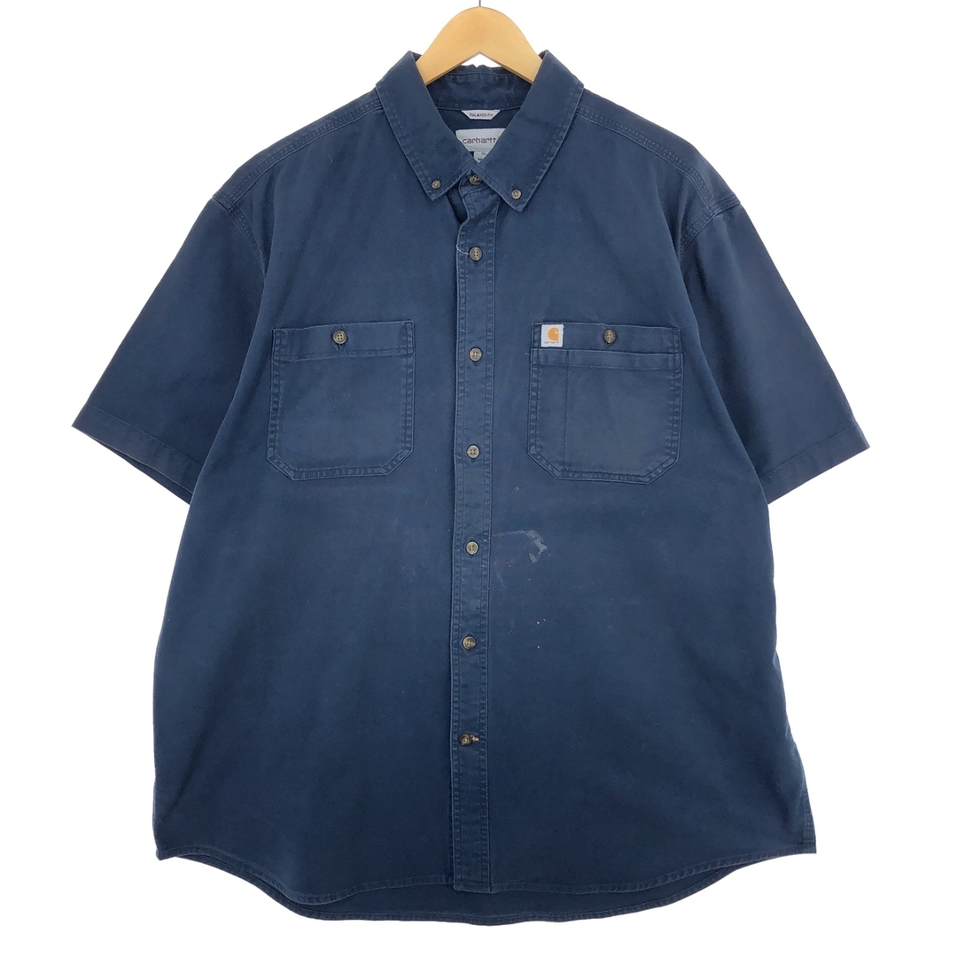 carhartt(カーハート)の古着 カーハート Carhartt RELAXED FIT ボタンダウン 半袖 ワークシャツ メンズXL /eaa447988 メンズのトップス(シャツ)の商品写真