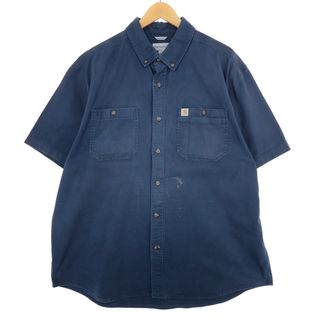 カーハート(carhartt)の古着 カーハート Carhartt RELAXED FIT ボタンダウン 半袖 ワークシャツ メンズXL /eaa447988(シャツ)