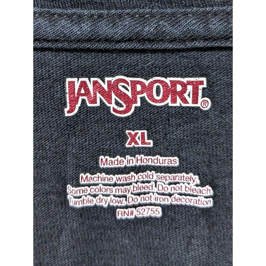 JANSPORT(ジャンスポーツ)のジャンスポーツ ケネソーステートOWLS ロゴ Tシャツ ブラック黒XL古着 メンズのトップス(Tシャツ/カットソー(半袖/袖なし))の商品写真