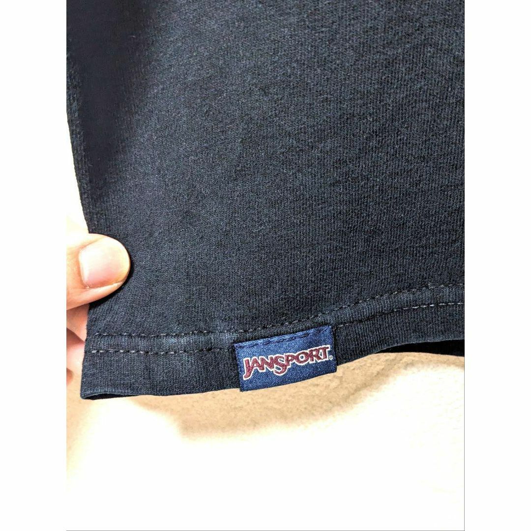 JANSPORT(ジャンスポーツ)のジャンスポーツ ケネソーステートOWLS ロゴ Tシャツ ブラック黒XL古着 メンズのトップス(Tシャツ/カットソー(半袖/袖なし))の商品写真