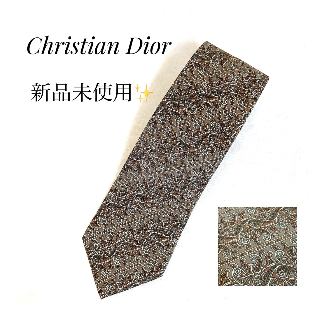 Christian Dior(クリスチャンディオール)の新品 廃盤激レア✨️クリスチャンディオールムッシュ ネクタイ ペイズリー 父の日 メンズのファッション小物(ネクタイ)の商品写真